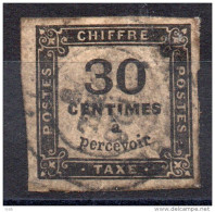 France Taxe N° 6 Noir 30c - 1859-1959 Afgestempeld