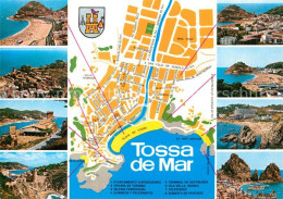 73338906 Tossa De Mar Lagplan Fliegeraufnahmen Straende Tossa De Mar - Other & Unclassified