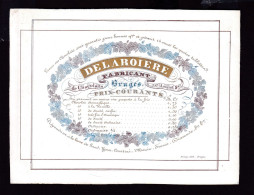 584/29 -- BRUGES CARTE PORCELAINE - Carte Illustrée Delaroiere, Fabricant De Chocolat  - Litho Années1840/50 - Tarjetas De Visita