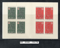 Carnet Croix-Rouge De 1972 Neuf** Y&T N° CR 2021 (1735-1736) - Croce Rossa