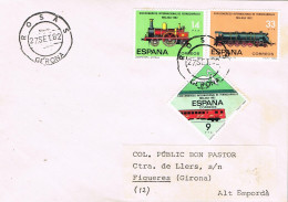 54990. Carta ROSAS (Gerona) 1982, Tema Ferrocarril. Congreso Ferrocarriles Malaga - Brieven En Documenten