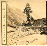 Italie Courmayeur * Allée Blanche* Photo Stéréoscopique Braun Vers 1865 - Stereoscopio