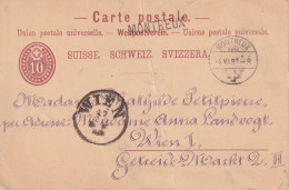 PK 14  Montreux Succ. - Wien  (Stabstempel)          1880 - Interi Postali