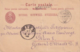 PK 14  Montreux Succ. - Wien  (Stabstempel)          1880 - Entiers Postaux