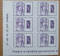 A3-N8 : Marianne De Ciappa Et Kawena Monde 20 G Violet Avec Bdf Daté (autocollants / Autoadhésifs) - Nuevos