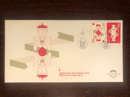 NETHERLANDS  FDC COVER 2013 YEAR BLOOD DONATION DONORS HEALTH MEDICINE STAMPS - FDC
