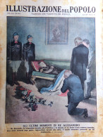 Illustrazione Del Popolo 20 Ottobre 1934 Morte Alessandro Jugoslavia Savoia Duce - Sonstige & Ohne Zuordnung