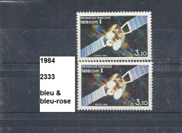 Variété De 1984 Neuf** Y&T N° 2333 Bleu & Bleu-rose - Ongebruikt
