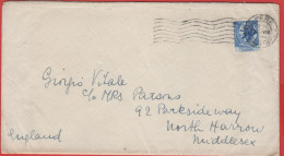 ITALIA - Storia Postale Repubblica - 1954 - 60 Siracusana (Isolato) - Lettera Per Estero - Viaggiata Da Milano Per Regno - 1946-60: Poststempel