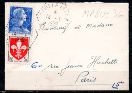 MP80-36 : Dept 80 (Somme) ABBEVILLE 1959 > Cachet Type G4 - Matasellos Manuales