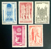 1944 FRANCE N 663 A 667 CATHÉDRALES - NEUF** - Unused Stamps