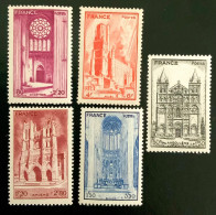 1944 FRANCE N 663 A 667 CATHÉDRALES - NEUF** - Unused Stamps