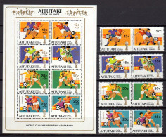 Aitutaki 1981 Football Soccer World Cup Set Of 8 + S/s MNH - 1982 – Espagne