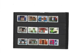FRANCE    2022  Autoadhésif  Y.T. N° 2160  à  2171  Complet  Façades Colorées  Oblitéré - Used Stamps