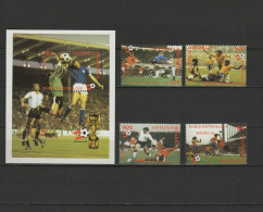 Antigua 1982 Football Soccer World Cup Set Of 4 + S/s MNH - 1982 – Spain