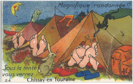 41 CHISSAY-EN-TOURAINE. Carte Système Avec 10 Mini-vues Dépliables Sous La Tente - Andere & Zonder Classificatie