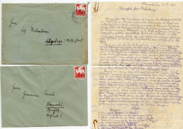 Germany 1936 Cover & Letter; Obermoschel To Schiplage; 12pf. Nazi Congress - Brieven En Documenten