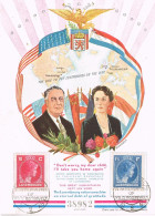 54994. Tarjeta Papel LUXEMBOURG 1945. En Memoria De ROOSEVELT And Grand Duchess Charlotte, Numerada - Macedonia Del Nord