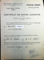 WW2 – 1945 FRANCE - CERTIFICAT DE BONNE CONDUITE - ARMEE' DES ALPES - S6950 - Documentos