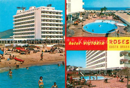 73337948 Roses Costa Brava Hotel Victoria Strand Swimmingpool Roses Costa Brava - Andere & Zonder Classificatie