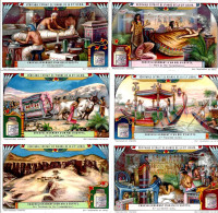 (bouillon) LIEBIG S 1173 « Ensevelissement D’un Roi D’Egypte » - Série Complète De 6 Chromos - Liebig