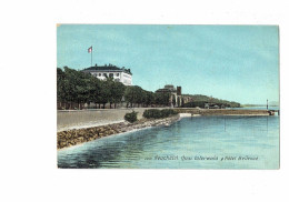 Cpa - SUISSE - Neuchâtel - Quai Osterwald & Hôtel Bellevue - Publicité Javel Cotelle Croix - Neuchâtel