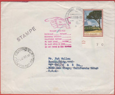 ITALIA - Storia Postale Repubblica - 1966 - 20 Flora - 1ª Emissione (Isolato) - Stampe Per Estero - C. Romano - Ritornat - 1961-70: Marcophilie