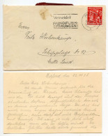 Germany 1935 Cover & Letter; Herford To Schiplage; 12pf. 1st Putsch 12th Anniversary; Slogan Cancel - Brieven En Documenten