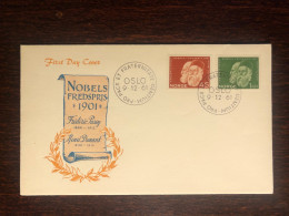 NORWAY FDC COVER 1961 YEAR DUNANT RED CROSS NOBEL PRIZE HEALTH MEDICINE STAMPS - FDC