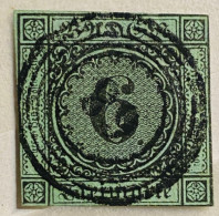 Baden YT N° 3 Oblitéré/used Vert-bleu - Afgestempeld