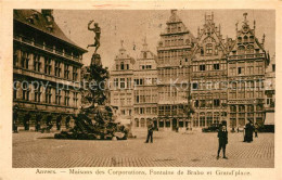 73337798 Anvers Antwerpen Maisons Des Corporations Fontaine De Brabo Et Grande P - Antwerpen