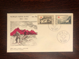NORWAY FDC COVER 1965 YEAR  RED CROSS HEALTH MEDICINE STAMPS - FDC