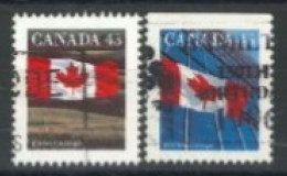 CANADA - 1989, CANADIAN FLAG STAMPS SET OF 2, USED. - Usados