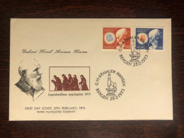 NORWAY FDC COVER 1973 YEAR  HANSEN LEPROSY LEPRA HEALTH MEDICINE STAMPS - FDC