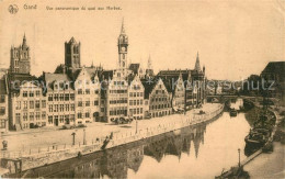 73337703 Gand Belgien Vue Panoramique Du Quai Aux Herbes Serie 3 No 28 Gand Belg - Autres & Non Classés