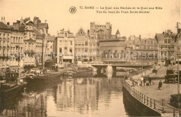 73337702 Gand Belgien Quai Aux Herbes Et Quai Aux Blés Vus Du Pont Saint Michel  - Other & Unclassified