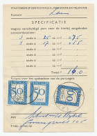 Emissie Port 1947 Specificatie Formulier Laren  - Non Classificati