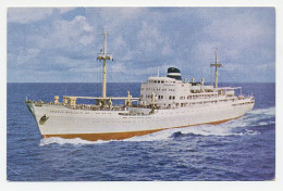 Prentbriefkaart KNSM - M.S. Oranje Nassau  - Steamers