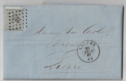 Belgium 1867 Color And Varnish Factory Complete Fold Cover Sent From Anvers To Lierre Stamp King Leopold I 10 Cents - 1865-1866 Linksprofil