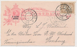 Postblad G. 9 X / Bijfrankering Birdaard - Voorburg 1909 - Ganzsachen