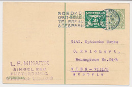 Briefkaart G. 216 / Bijfrankering Amsterdam - Oostenrijk 1932 - Material Postal