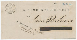 Naamstempel Marken 1874 - Lettres & Documents