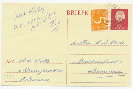 Briefkaart G. 339 A / Bijfrankering Bolsward - Leeuwarden 1969 - Material Postal