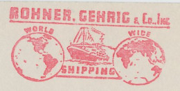 Meter Top Cut USA 1950 Globe - World - Shipping - Géographie
