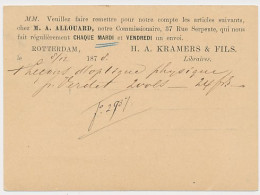 Briefkaart G. 16 Particulier Bedrukt Rotterdam - Frankrijk 1878 - Interi Postali