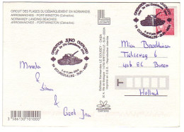 Card / Postmark France 2004 Operation Juno Overlord - Tank - Seconda Guerra Mondiale