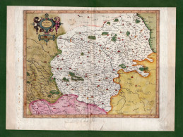 ST-FR BERRY DUCATUS 1610 Mercator-Hondius -BOURGES, Cher, Indre, Vienne Cm 52,5x39 - Stiche & Gravuren