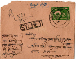 78389 - Bangladesh - 1972 - Handstpl A Pakistan 20P GAU M ZusFrankatur Als R-Bf SYLHET -> DACCA - Bangladesh