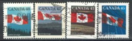CANADA - 1989, CANADIAN FLAG STAMPS SET OF 4, USED. - Oblitérés