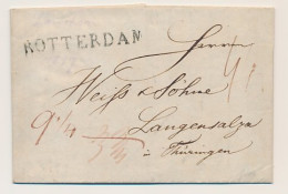 London GB / UK - ROTTERDAM - Thuringen Duitsland 1817 - ...-1852 Préphilatélie